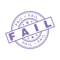 Fail Letter Rubber Stamp Template Design