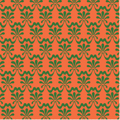 Fototapeta premium Decorative Floral Seamless Pattern Vector