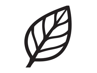 Social Media Leaf Icon with Unique Minimalist Style  