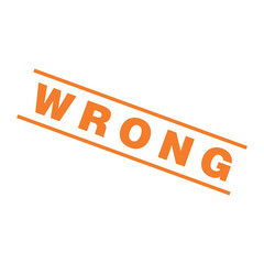 Wrong Letter Rubber Stamp Template Design