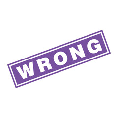 Wrong Letter Rubber Stamp Template Design
