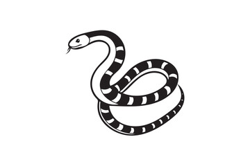 Obraz premium Coral snake silhouette.