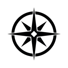 Fototapeta premium Simple Compass Logo Icon Vector Illustration