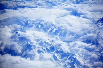 Aerial view of Pyrenees Mountains, Europe.