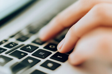 Hands typing on a keyboard in a busy work session