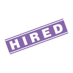 Hired Letter Rubber Stamp Template Design