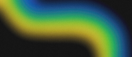 A vibrant gradient flows seamlessly from deep blue to bright green, interspersed with shimmering gold against a dark backdrop.