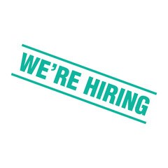 We Are Hiring Letter Rubber Stamp Template Design