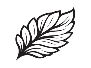 Energetic Storm Leaf Line Art for Nature Branding  