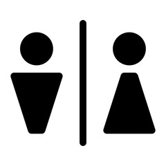 Male and female sign icons for toilet symbols