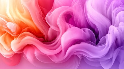 Obraz premium Abstract colorful smoke with swirling shapes