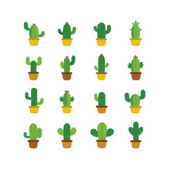 Hand Drawn Doodle Cactus Set for Creative Designs