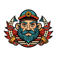 Obraz premium Head of a man vector illustration of an abstract face