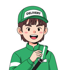 E-commerce Delivery Vector Illustration: Express Delivery and Free Shipping Concepts with Couriers on Bike, Scooter, Van, and Handing Over Package