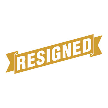 Naklejki Resigned Letter Rubber Stamp Template Design