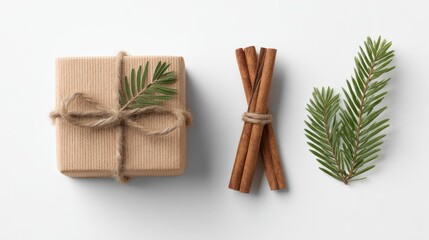 Obraz premium Minimalist Christmas gift arrangement