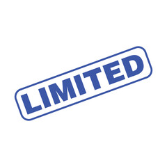 Limited Letter Rubber Stamp Vector Design Template