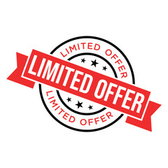 Limited Offer Letter Rubber Stamp Vector Design Template