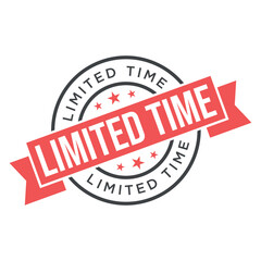 Limited Time Letter Rubber Stamp Vector Design Template