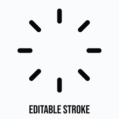 Loading Lineal Icon For User Interface, Isolated Vector Editable Stroke Icon. 