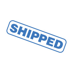 Shipped Letter Rubber Stamp Vector Design Template