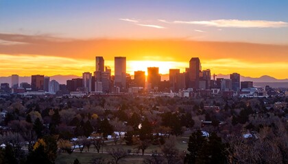 Obraz premium City skyline at sunset (3)