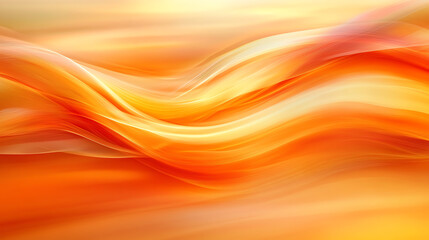 Vivid orange waves with layered blur, evoking creativity and energetic emotion