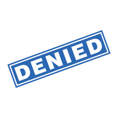 Denied Letter Rubber Stamp Vector Design Template