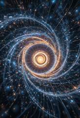 Mesmerizing infinity spiral reveals galaxy cosmic dance of light and energy