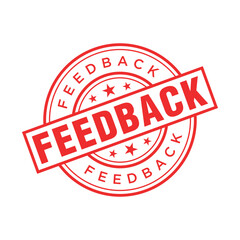 Feedback Letter Rubber Stamp Vector Design Template