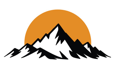 Mountain range silhouette for outdoor scenes © VectorArt