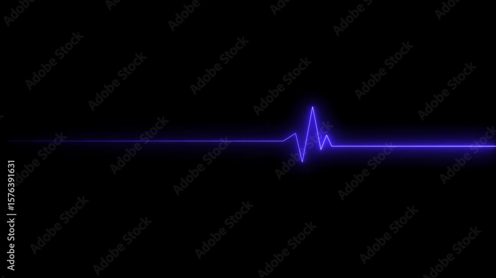 Poster abstract heartbeat and pulse rate signal technology animation on grid background. heart beat pulse. 