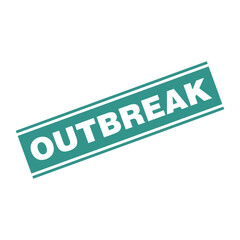 Outbreak Letter Rubber Stamp Vector Design Template