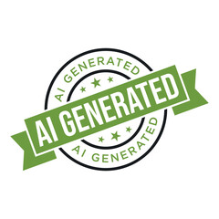 AI Generated Letter Rubber Stamp Vector Design Template