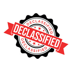 Fototapeta premium Declassified Letter Rubber Stamp Vector Design Template