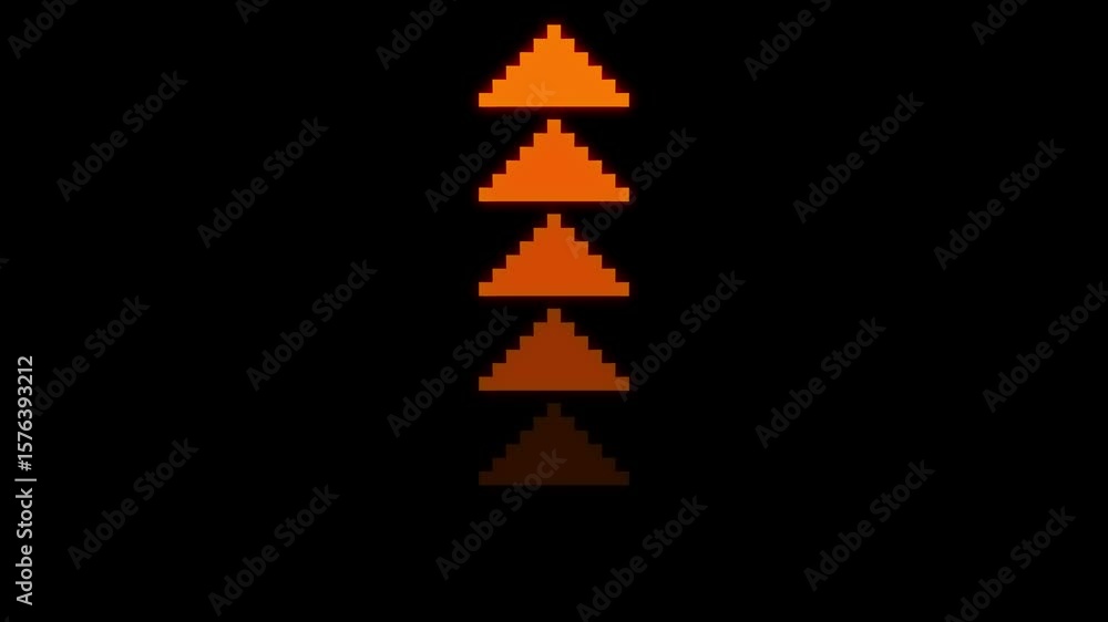 Poster arrow loop animation direction concept.colorful arrow icon concept