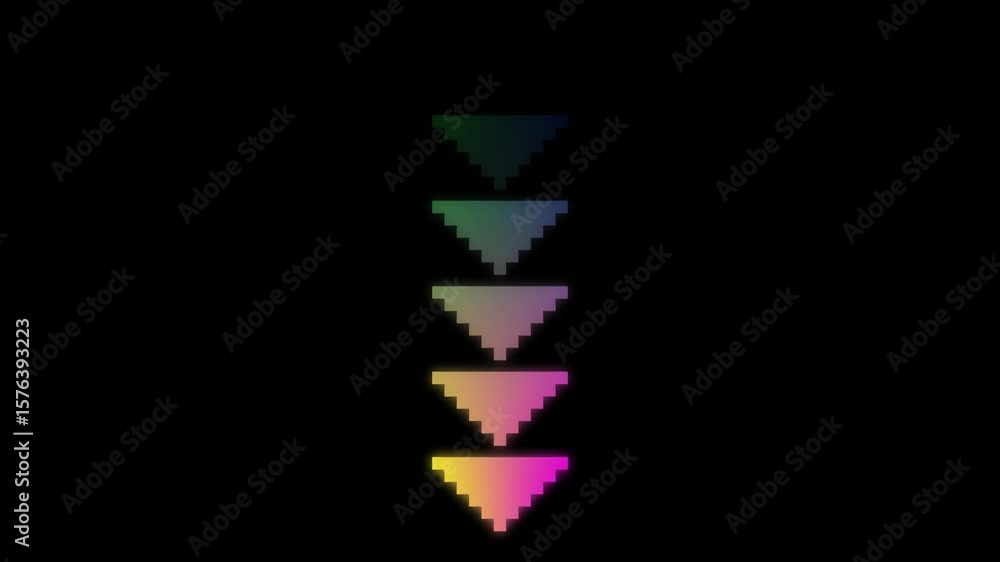 Poster arrow loop animation direction concept.colorful arrow icon concept
