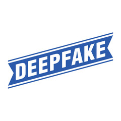Deep Fake Letter Rubber Stamp Vector Design Template