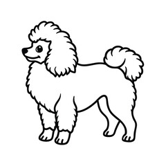 fluffy dog silhouette