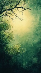 Fototapeta premium Abstract Tree Canopy Art with Sunlight Shining Through