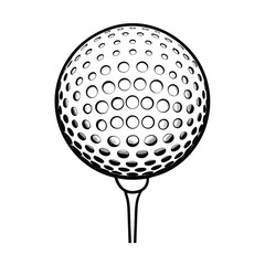  golf ball on tee against a plain