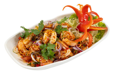 Spicy Lemongrass Salad with Shrimp