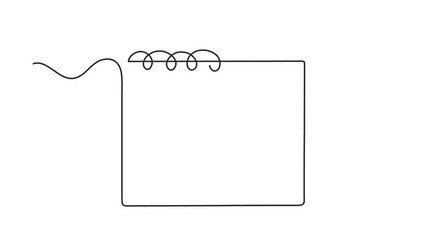 Animation of one line drawing of calendar, memorable date, holiday, day of the week and weekend. Continuous line self drawing. Animated illustration. 4K