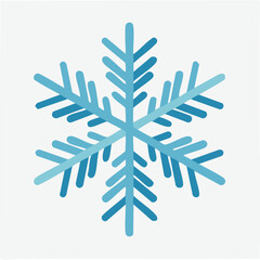 Cute snowflake flat vector