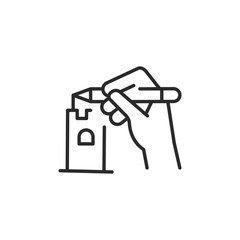 Creative art icon. Simple creative art icon for social media app and web design. Vector illustration