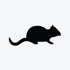 black silhouette of a cat vactor design on white background