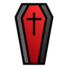 Obraz premium red cross on black background