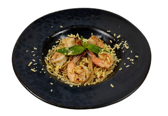 Spaghetti Kee Mao with Shrimp