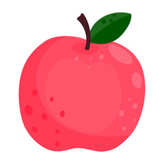 Ripe red apple. Healthy eating. Juicy fruit.