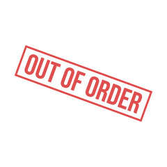 Out of Order Letter Rubber Stamp Template Design